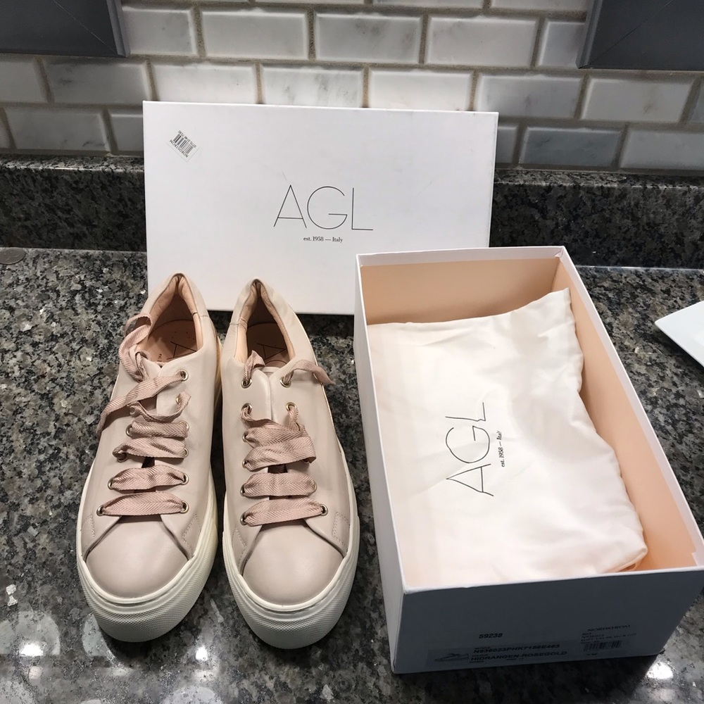 AGL Pink Sneakers Stylish Comfort size 10